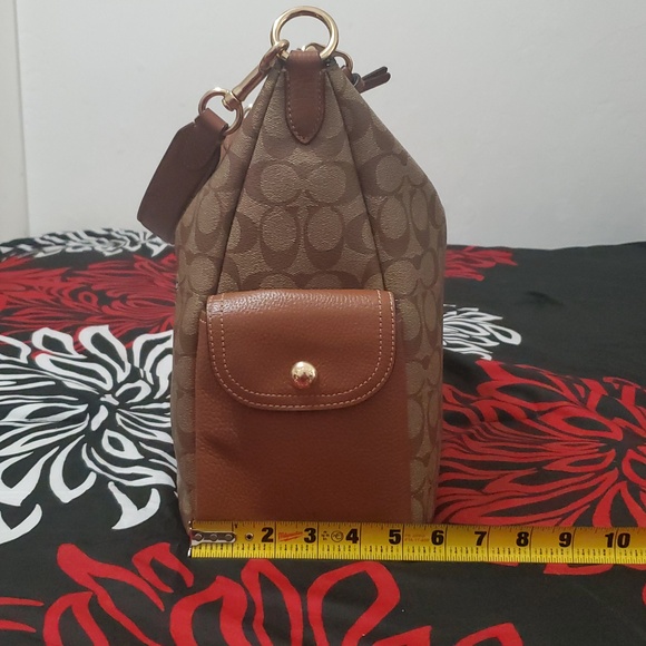 Coach Pennie Signature Redwood Shoulder Crossbody Bag - Picture 6 of 9